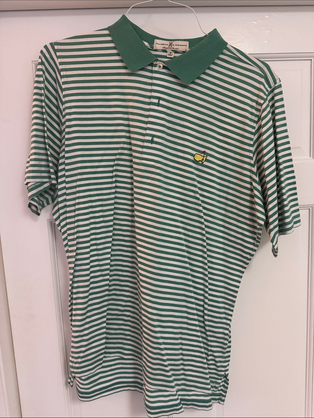 Masters Green Striped Polo